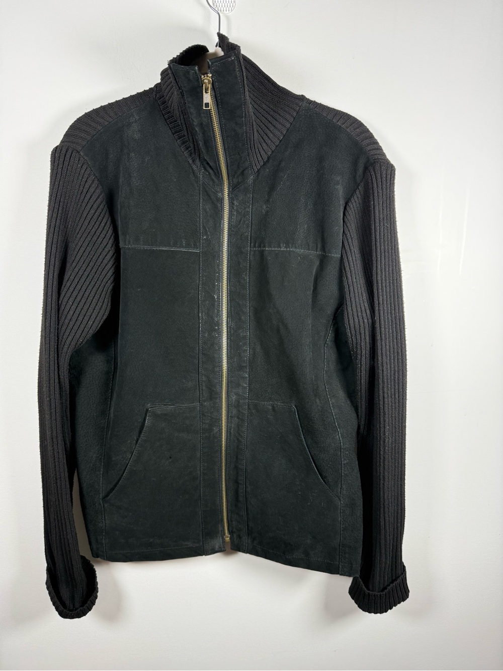 BUM EQUIPMENT | Y2K Suede Knit Jacket Size L
